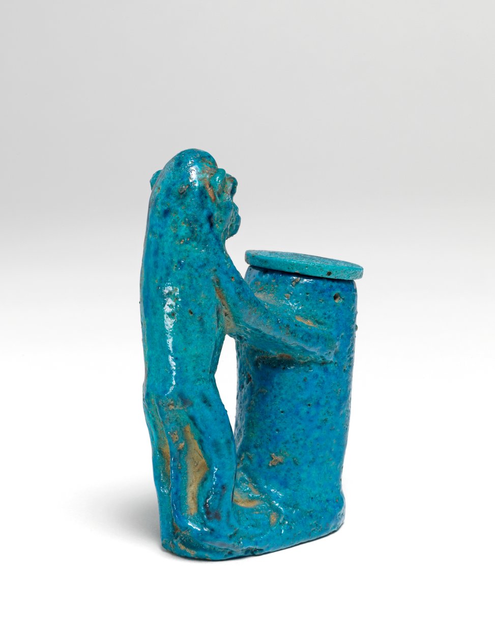 Kohlentopf in Form eines Affen (Faience) von Egyptian 18th Dynasty