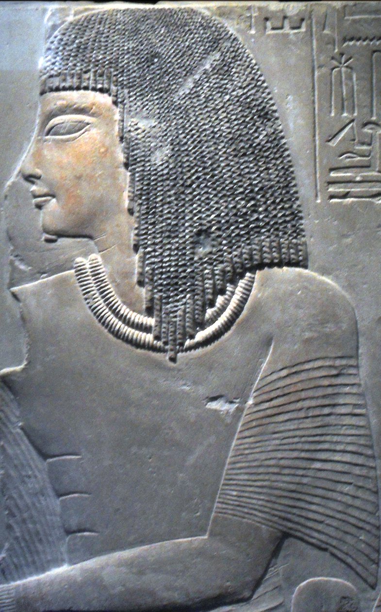 Relief von Imenmes und Dejat, Eltern des Generals Imeneminet, aus einem Grab in Memphis, ca. 1336 v. Chr. von Egyptian 18th Dynasty