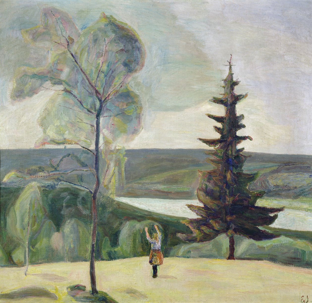 Birke und Fichte von Einar Sandberg