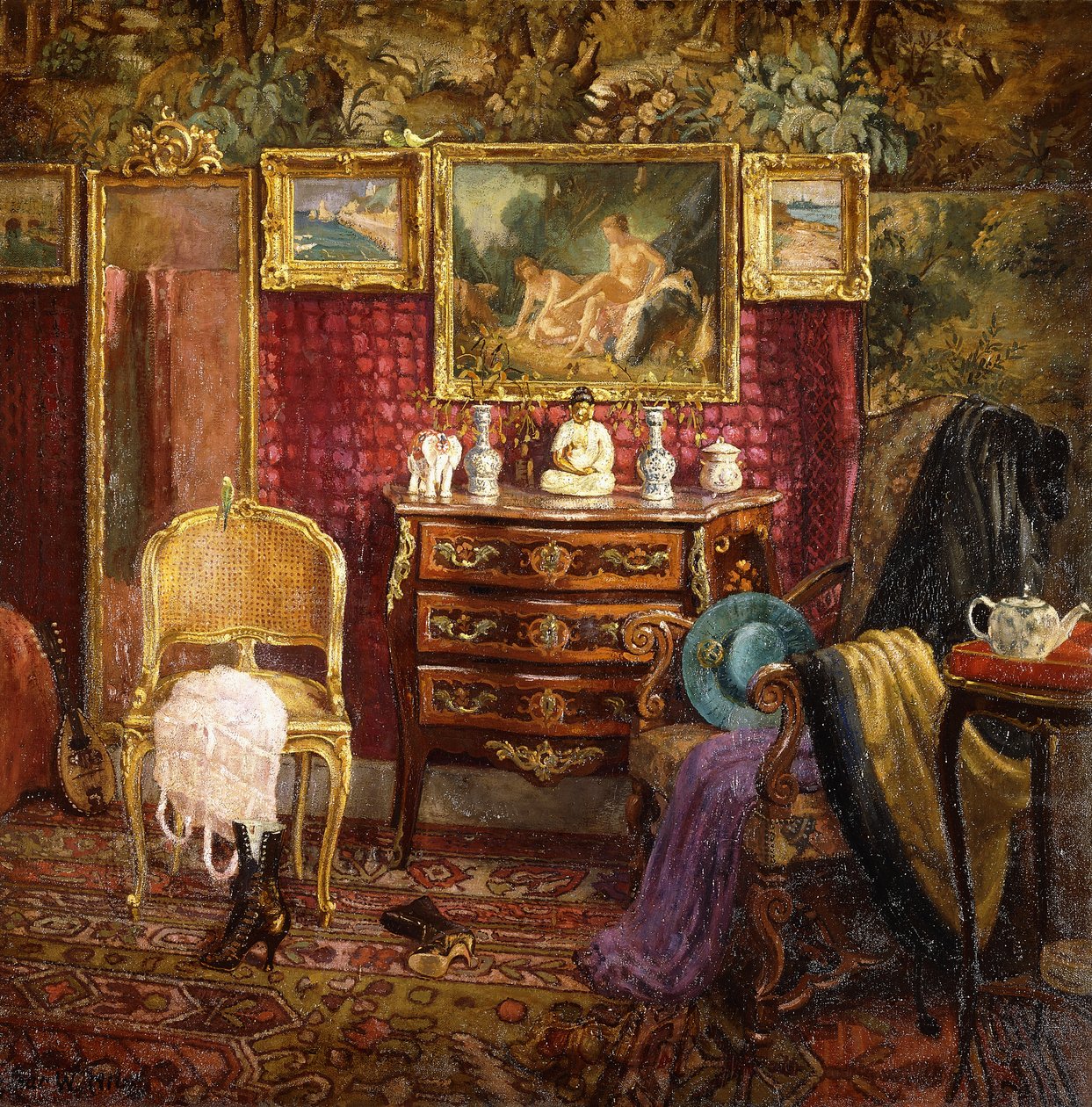 Ein Boudoir-Interieur von Einar Wegener