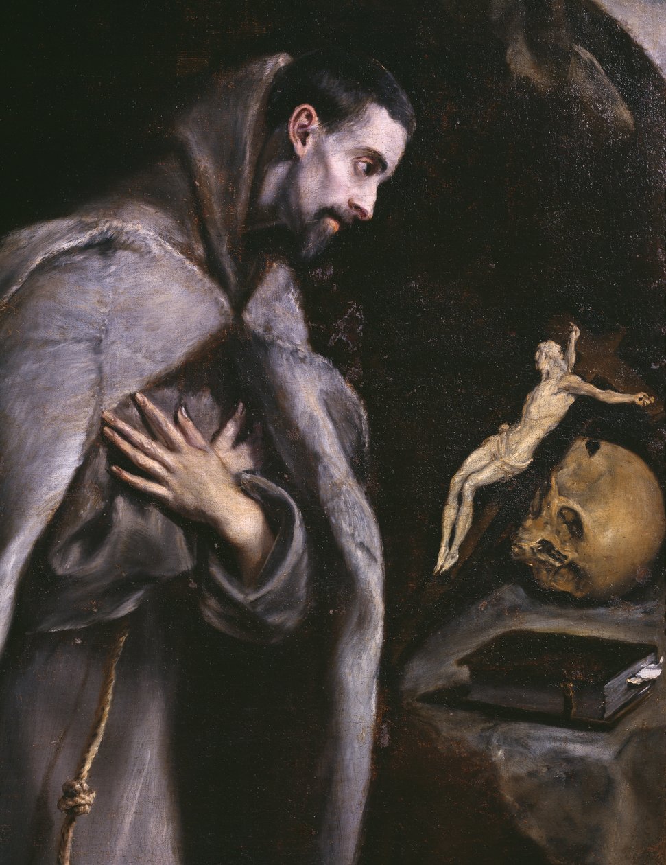St. Franziskus meditierend, um 1586-92 von El Greco