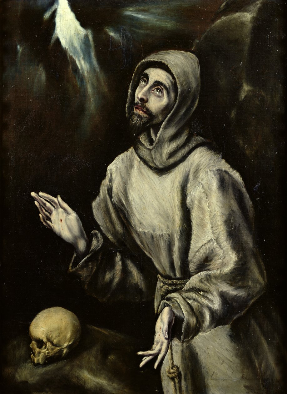 Der heilige Franz von Assisi empfängt die Stigmata, um 1595 von El Greco