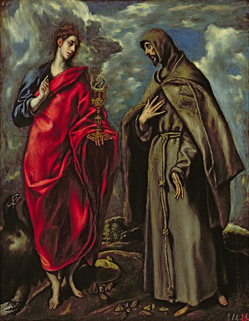 St. Johannes der Evangelist und St. Franziskus, ca. 1600 von El Greco