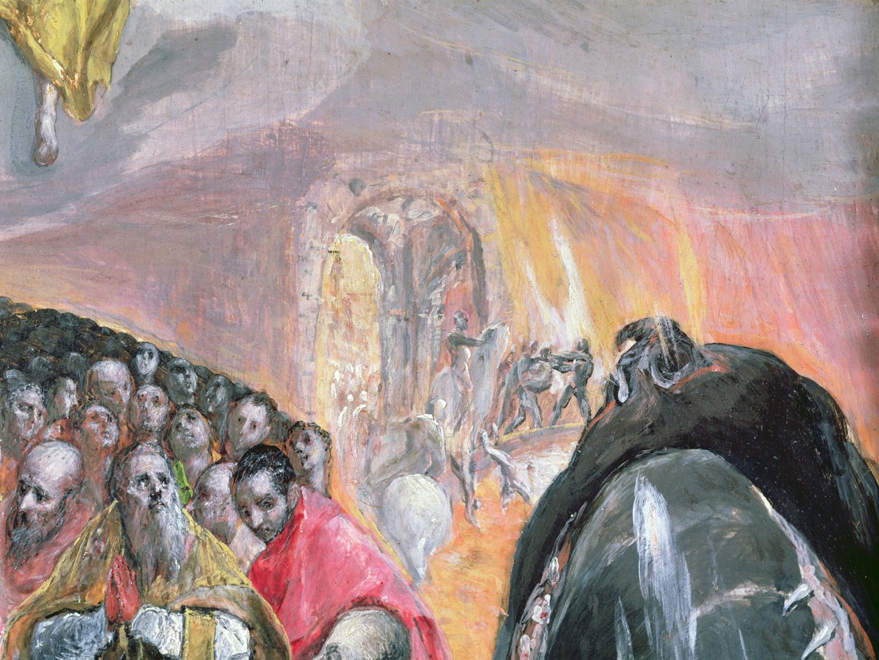 Die Anbetung des Namens Jesu, c.1578 (Detail) von El Greco