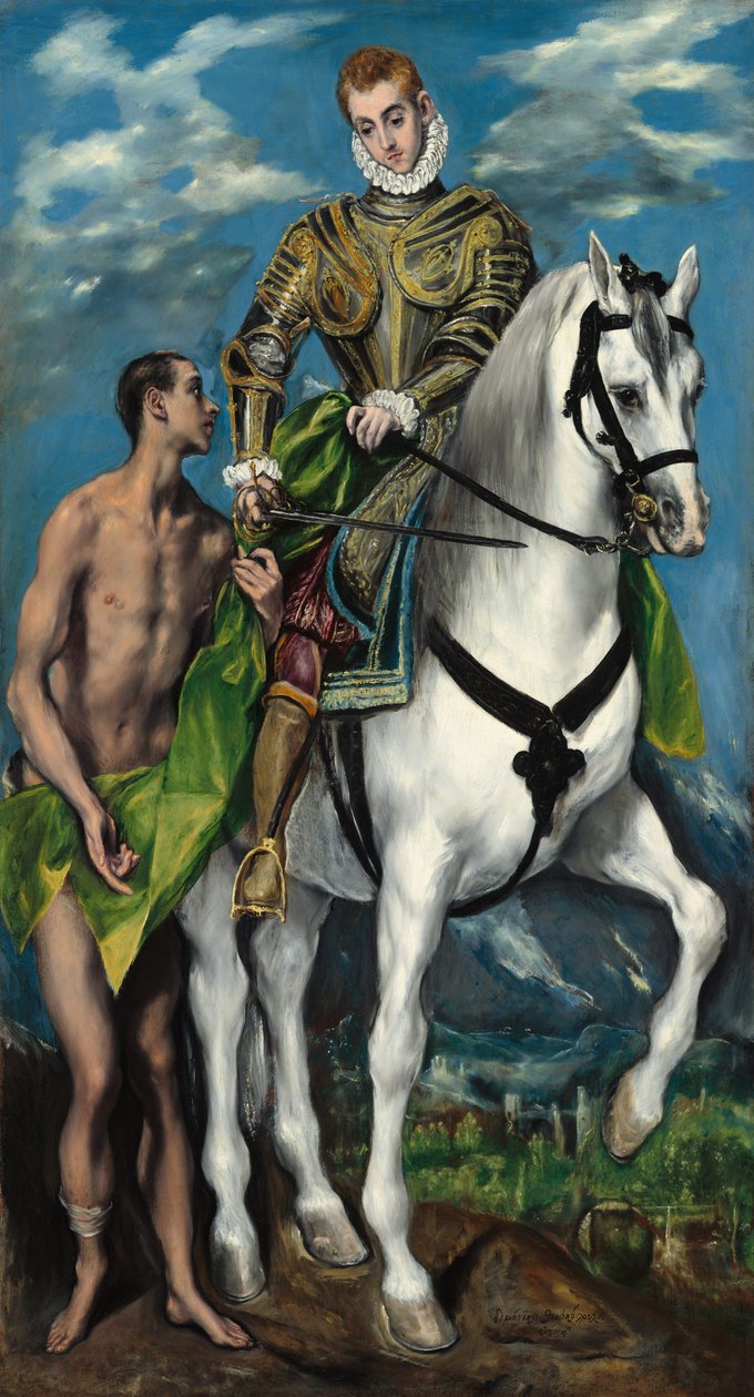 Sankt Martin und der Bettler, 1597-1599 von El Greco