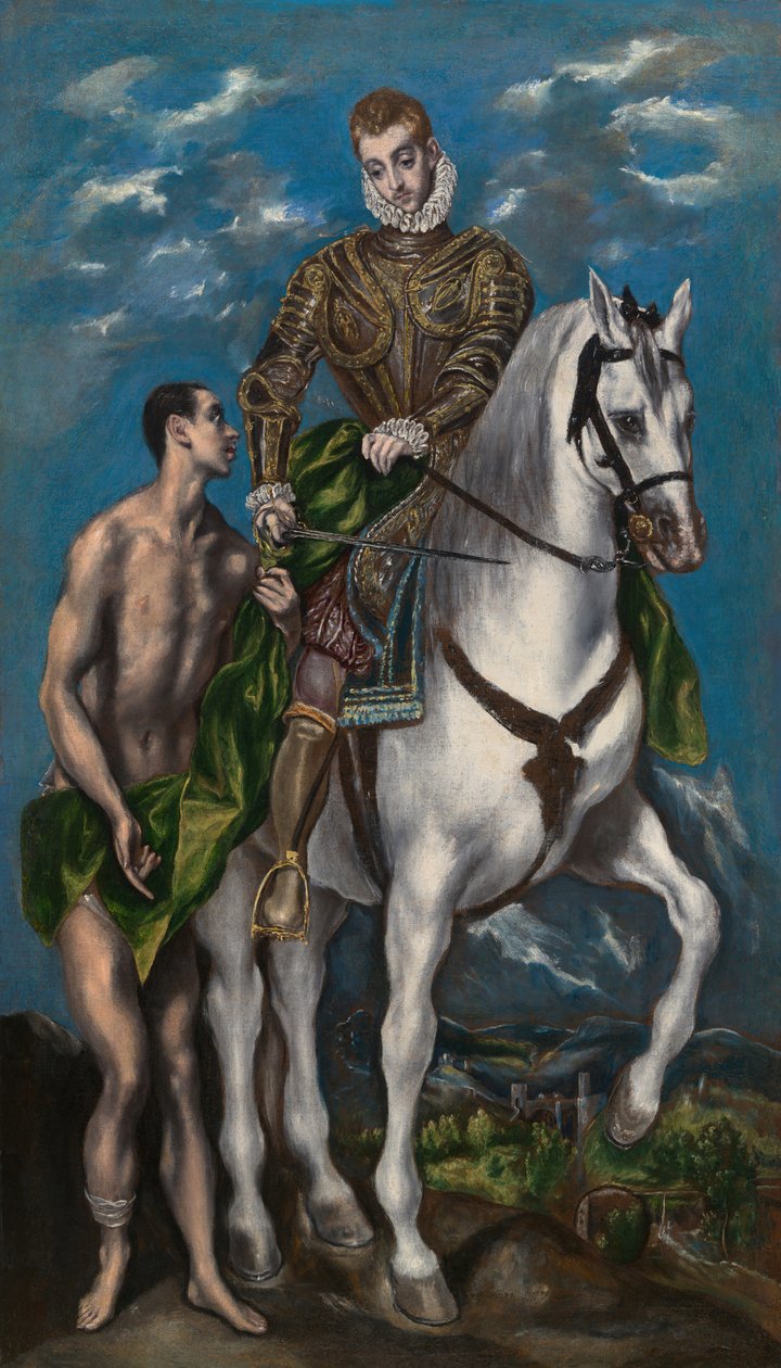 Der heilige Martin und der Bettler, 1597-1600 von El Greco