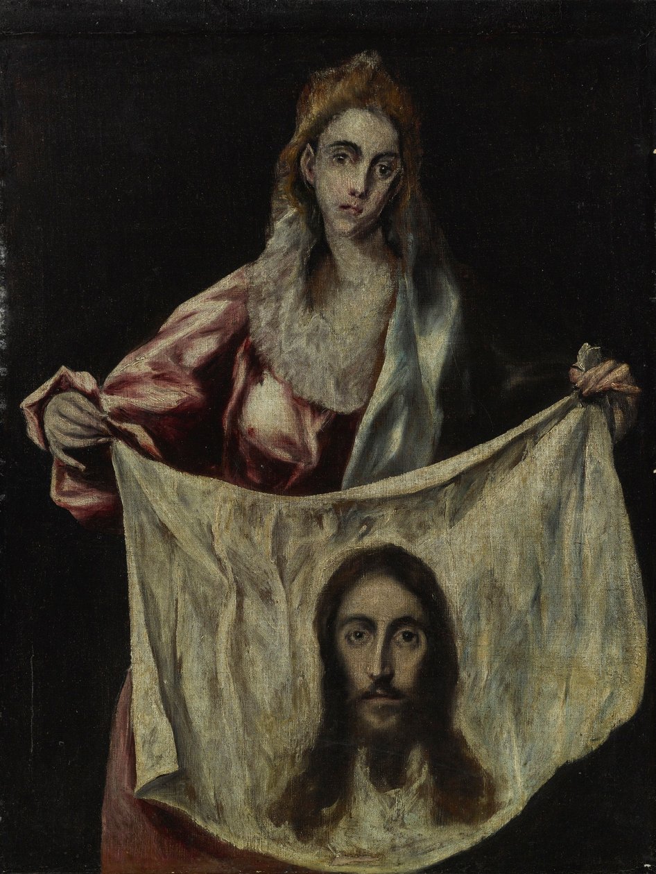 Die heilige Veronika hält den Schleier von El Greco