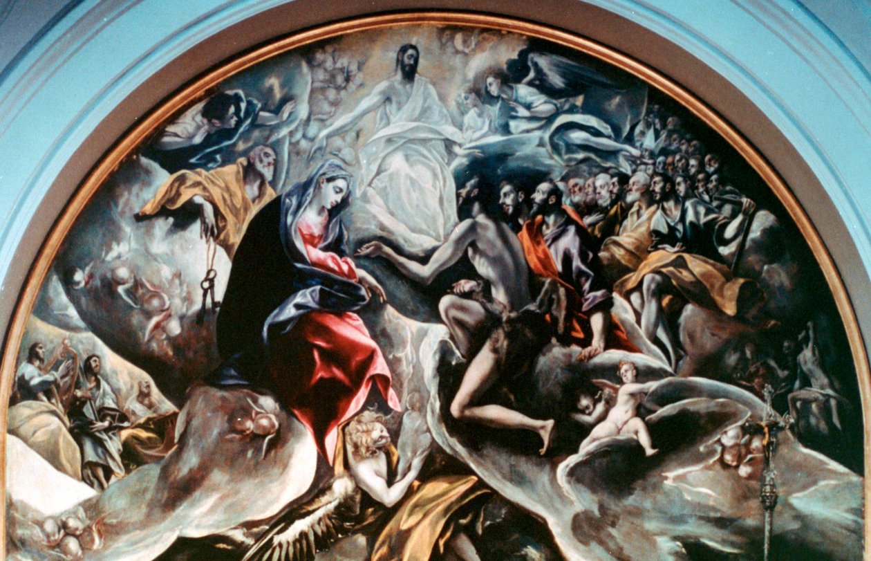 Das Begräbnis des Grafen Orgaz (Detail), 1586-1588 von El Greco