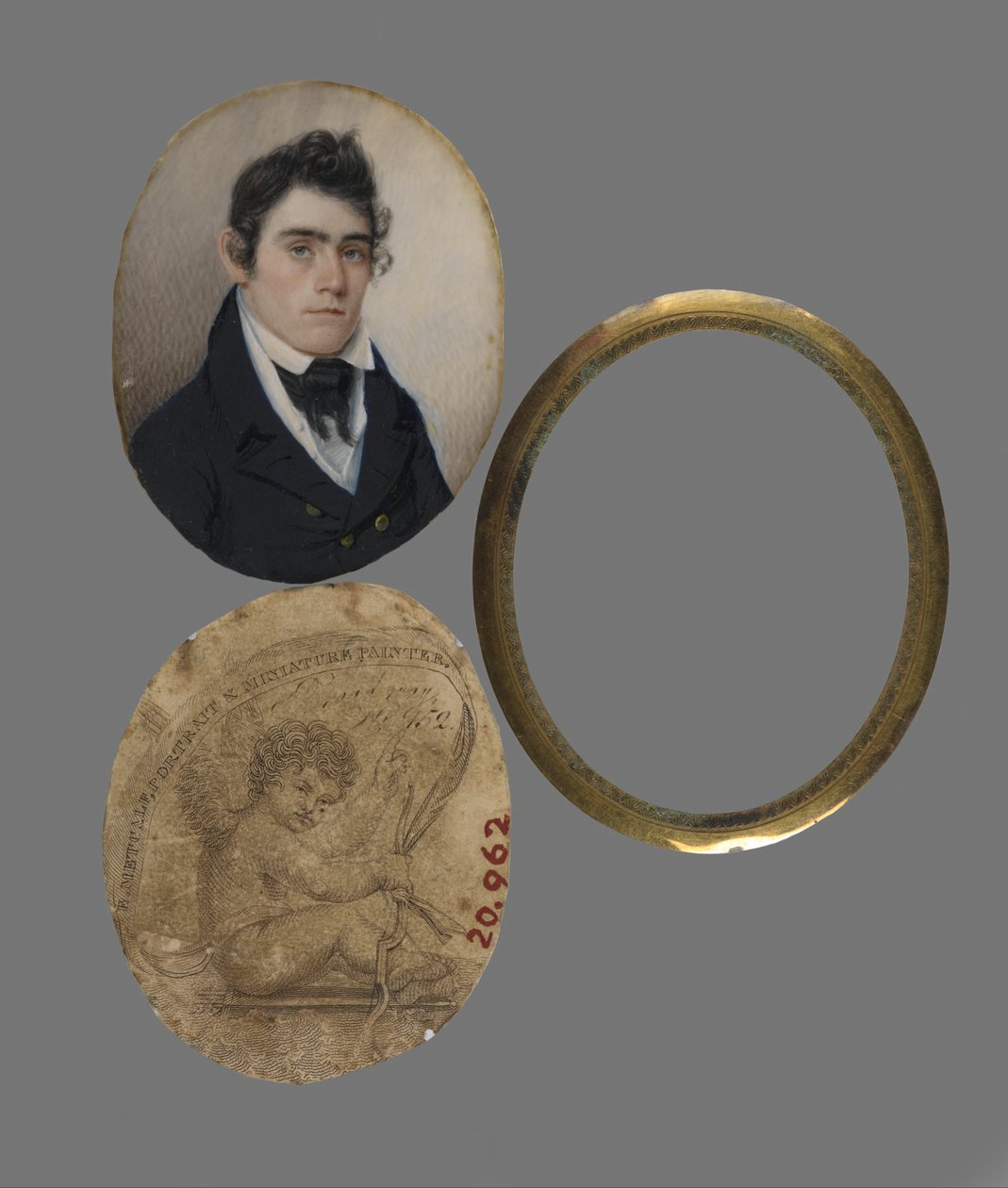 Porträt von John Haslett, M.D von Eliab Metcalf