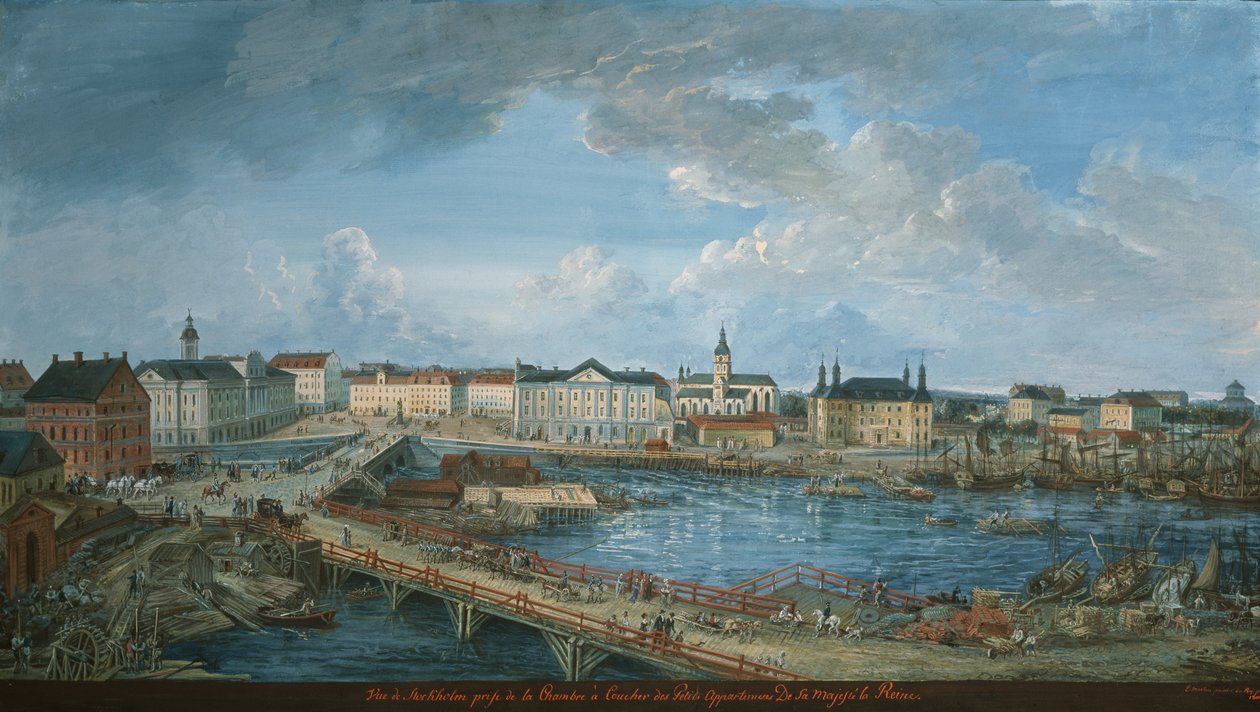 Ansicht von Stockholm vom Königspalast, 1801 von Elias Martin