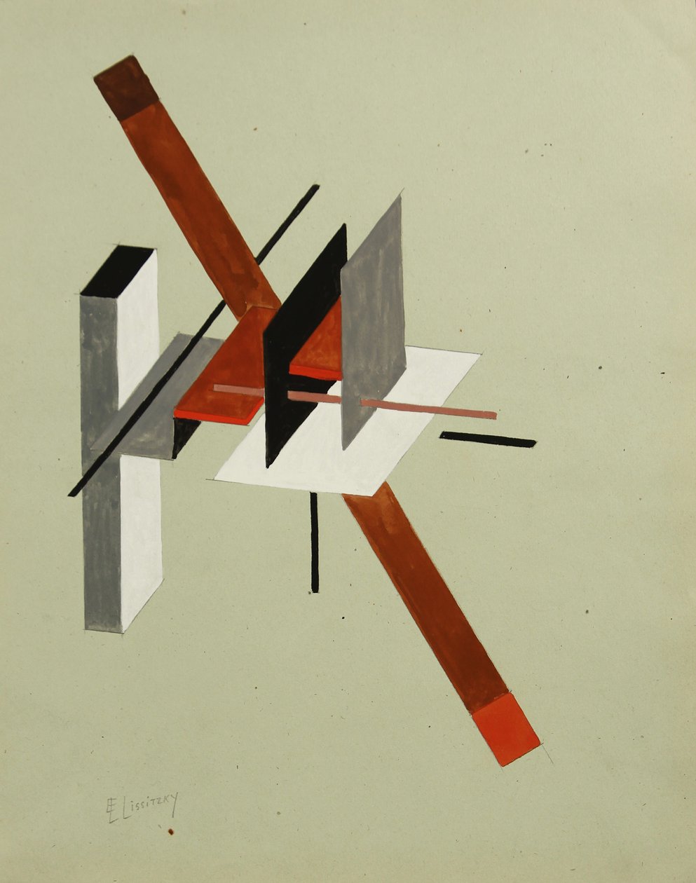 Proun, um 1923 von Eliezer Markowich Lissitzky