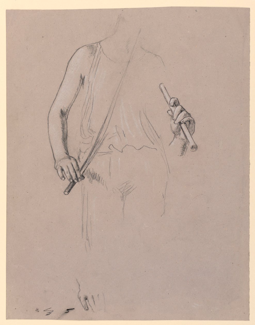 Figurenstudie: Kostümierter Mann von Elihu Vedder