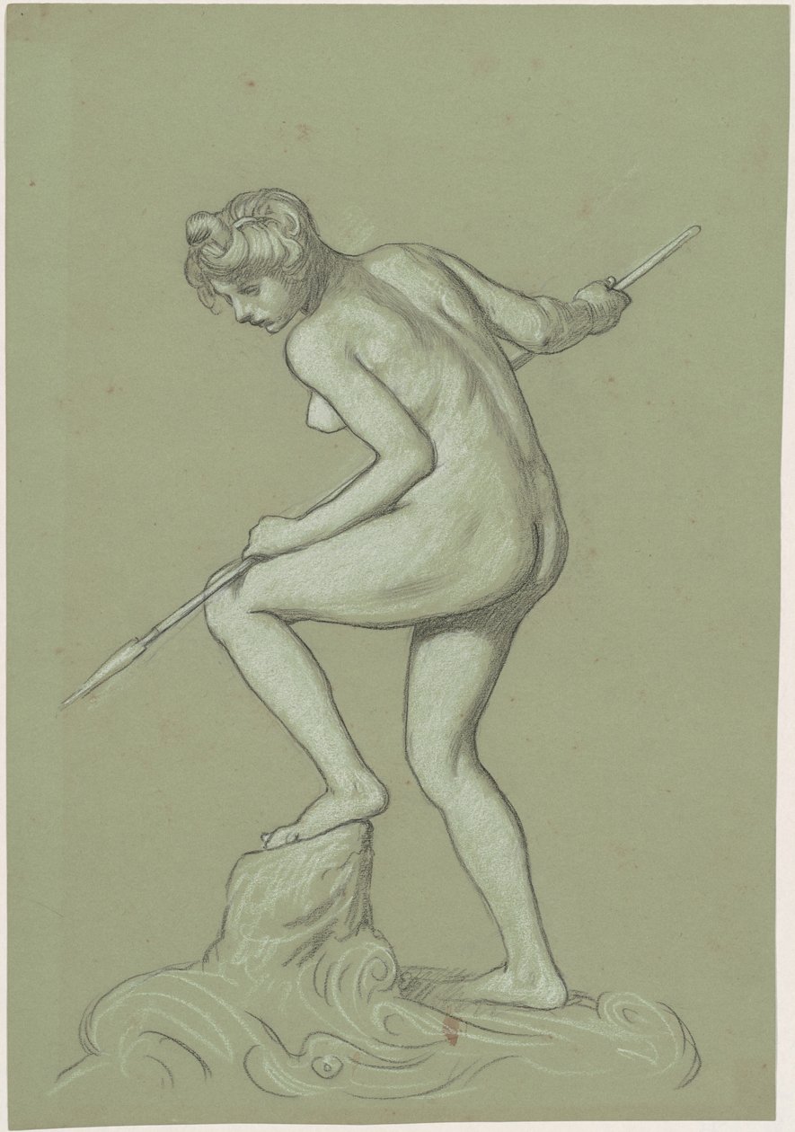 Mädchen spießt Delfin auf von Elihu Vedder