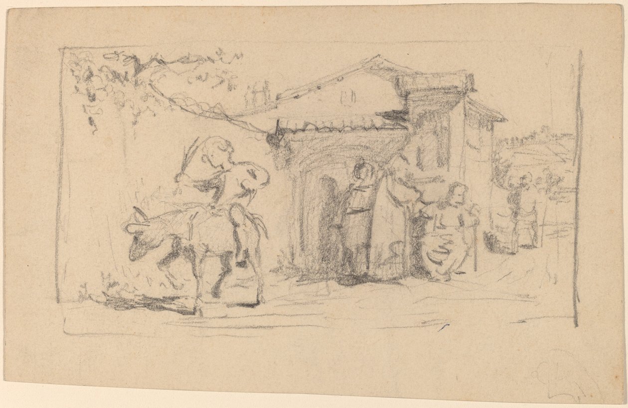Sohn und Esel, ca. 1859 von Elihu Vedder