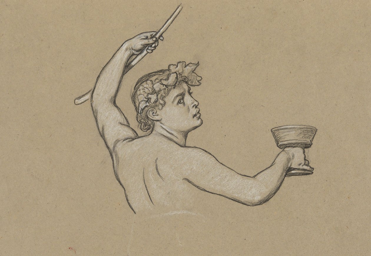 Studie für die Figur des Herbstes von Elihu Vedder