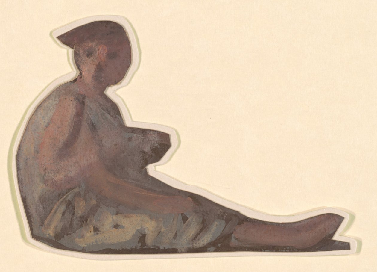 Studie für "Griechische Mädchen beim Baden" von Elihu Vedder