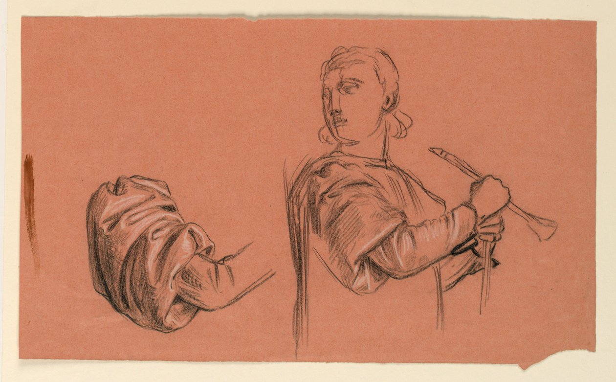 Studie für "Hochzeitsprozession" von Elihu Vedder