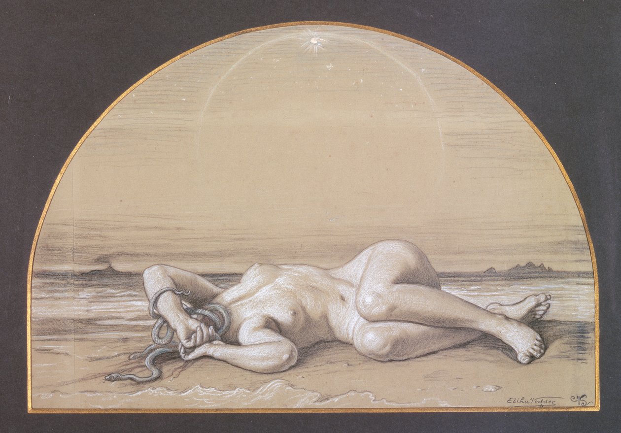 Die tote Medusa von Elihu Vedder