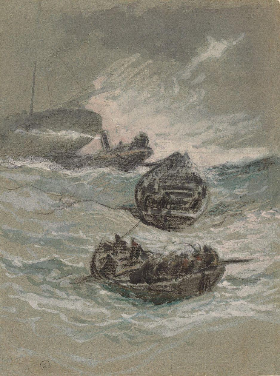 Das Schiffswrack, ca. 1880 von Elihu Vedder