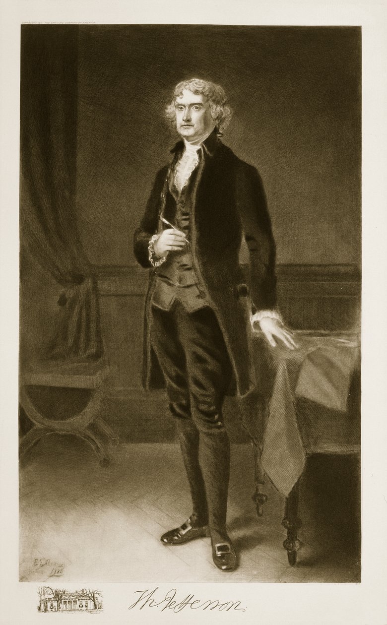 Thomas Jefferson, 3. Präsident der Vereinigten Staaten von Amerika, 1884, veröffentlicht 1901 von Eliphalet Frazer Andrews