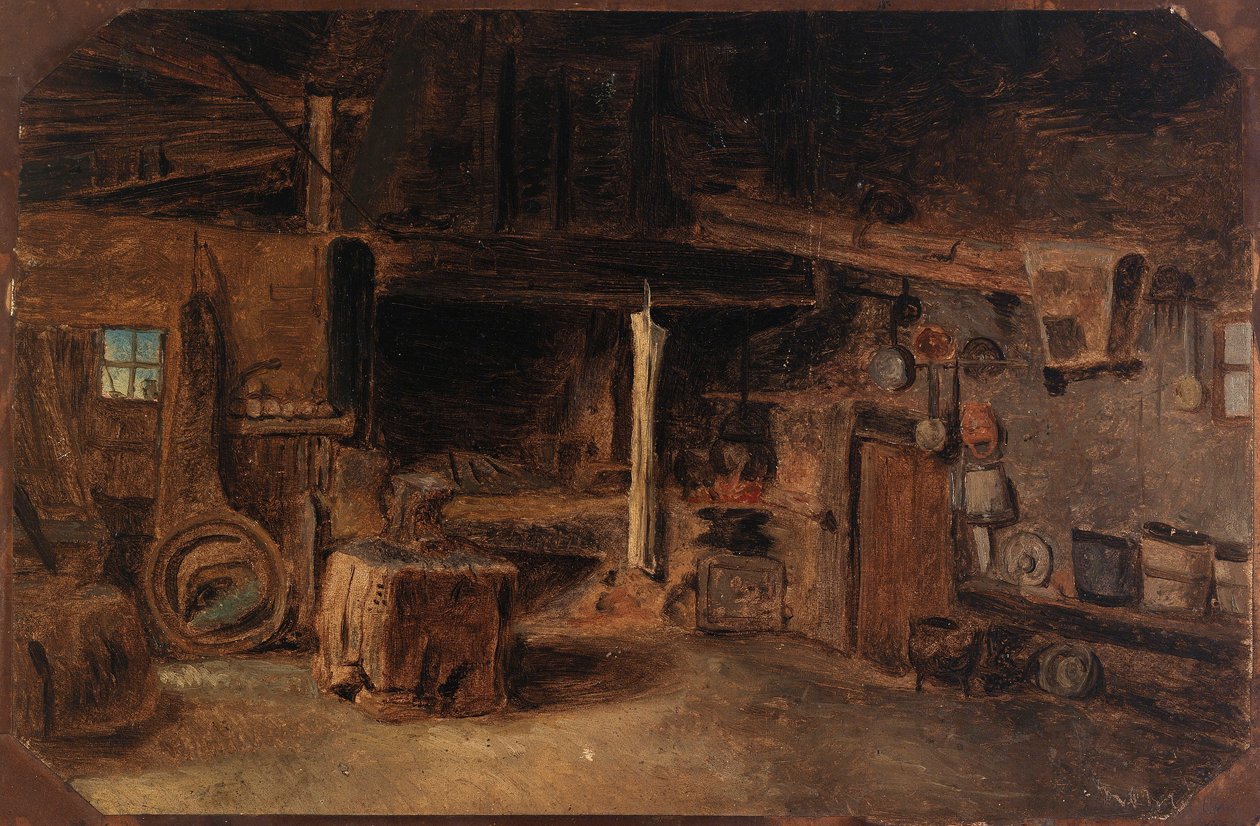 Innenansicht einer Schmiede von Eliphalet Fraser Andrews