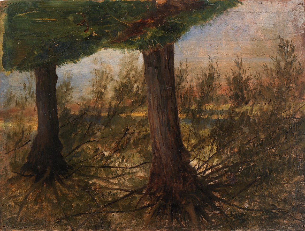 Bäume neben einem Bach von Eliphalet Fraser Andrews