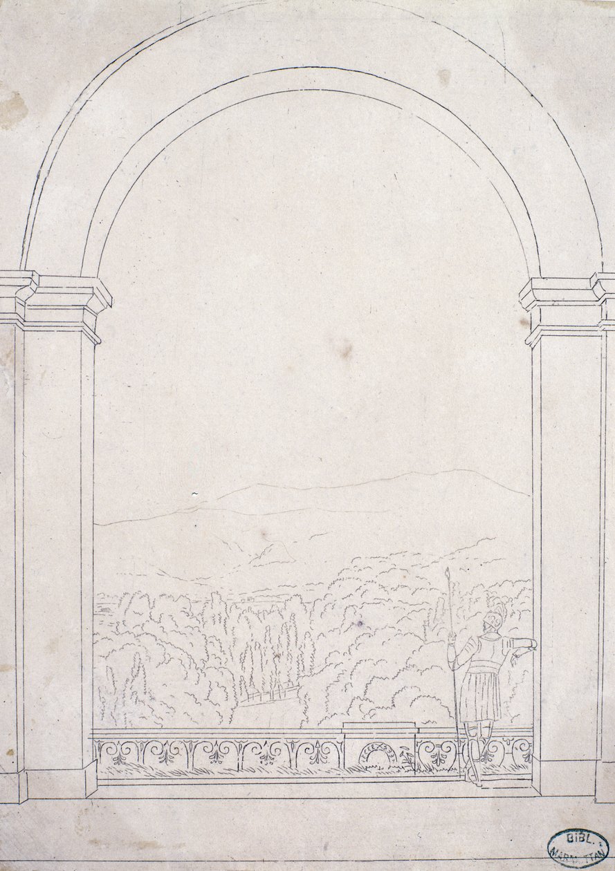 Bogen in der Villa in Poggio a Caiano, 1813 von Elisa Bonaparte