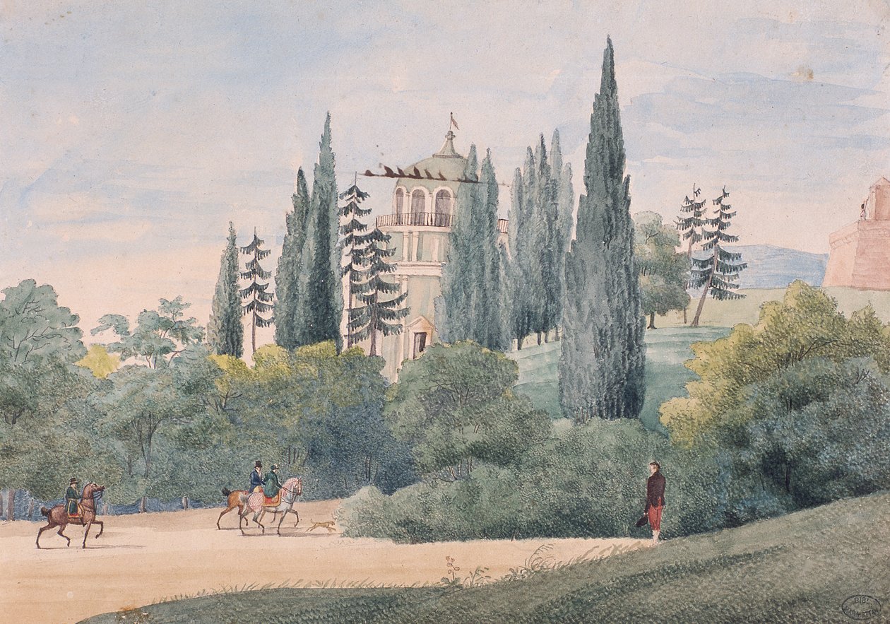 Reiter in einer italienischen Landschaft von Elisa Bonaparte