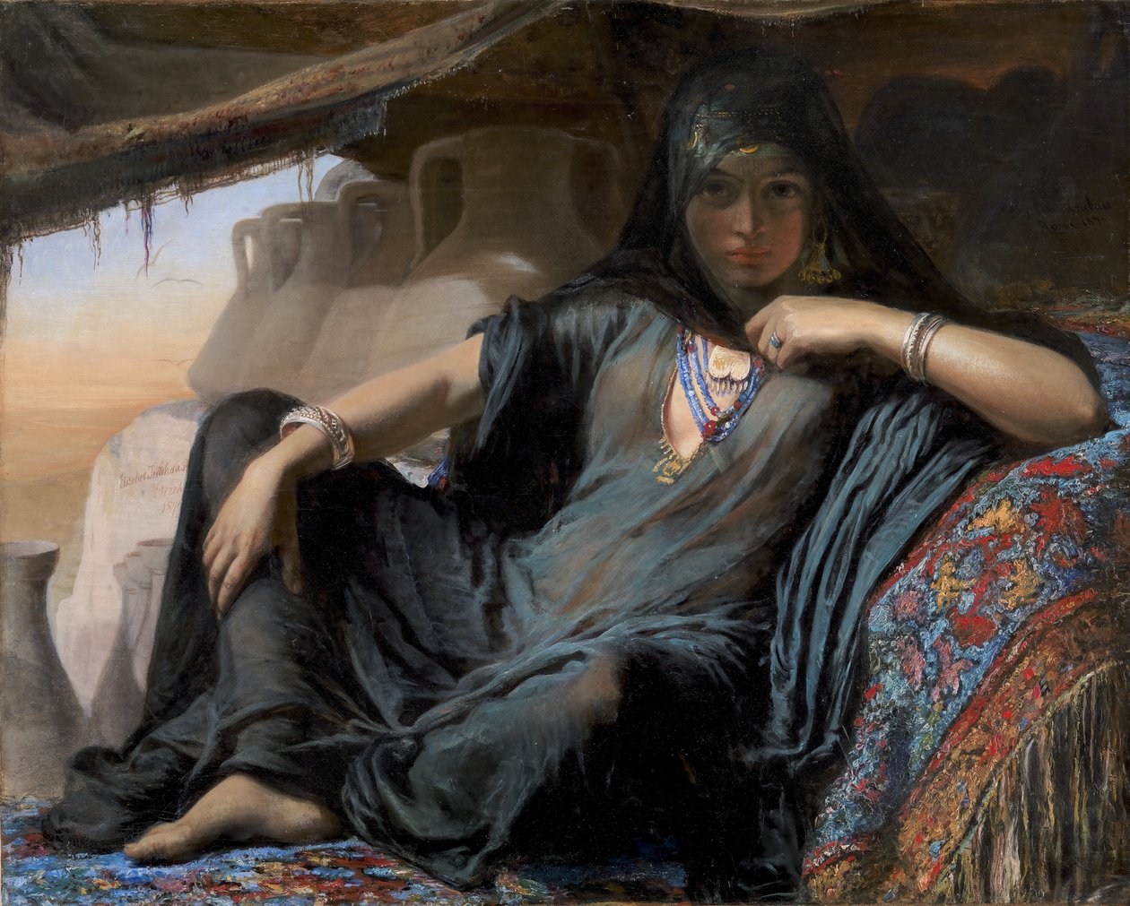Ein ägyptischer Töpferverkäufer in Gizeh von Elisabeth Jerichau Baumann