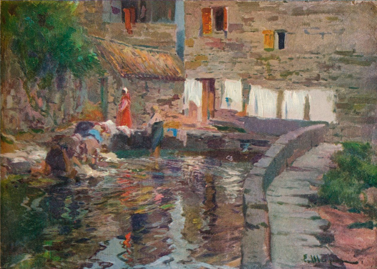 Wäscherinnen, Pontevedra, ca. 1904 von Eliseo Meifren y Roig