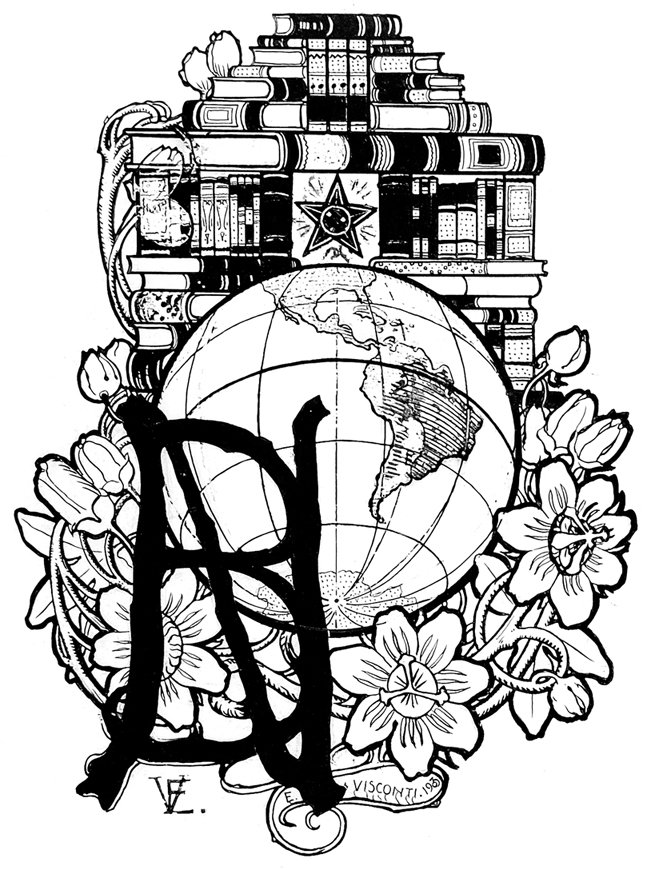 Emblem der Nationalbibliothek von Brasilien von Eliseu Visconti