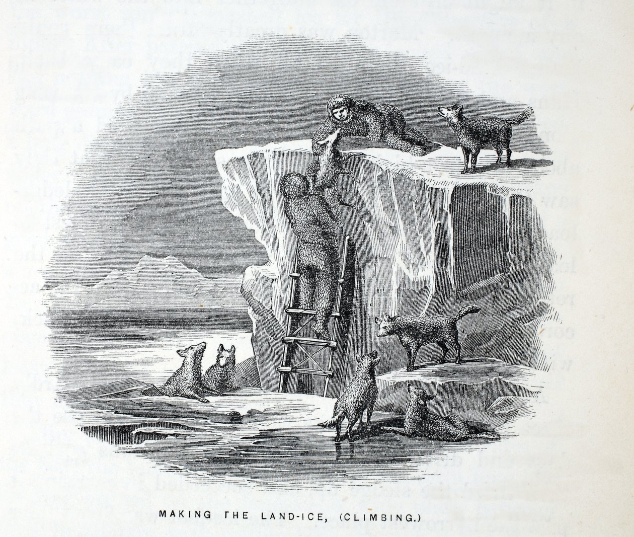 Das Land-Eis machen, Klettern, Illustration aus 