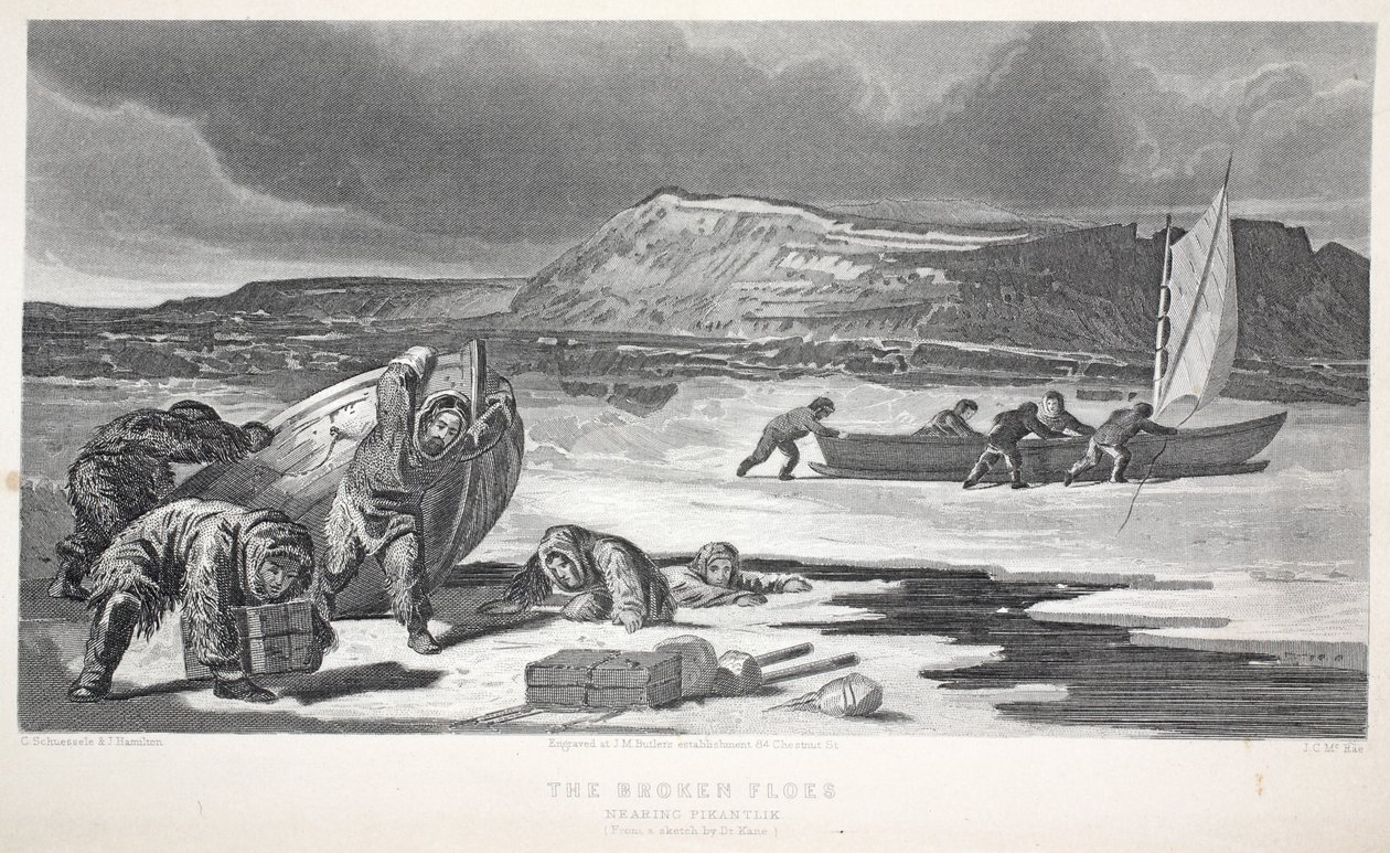 Die gebrochenen Eisschollen, Illustration aus 