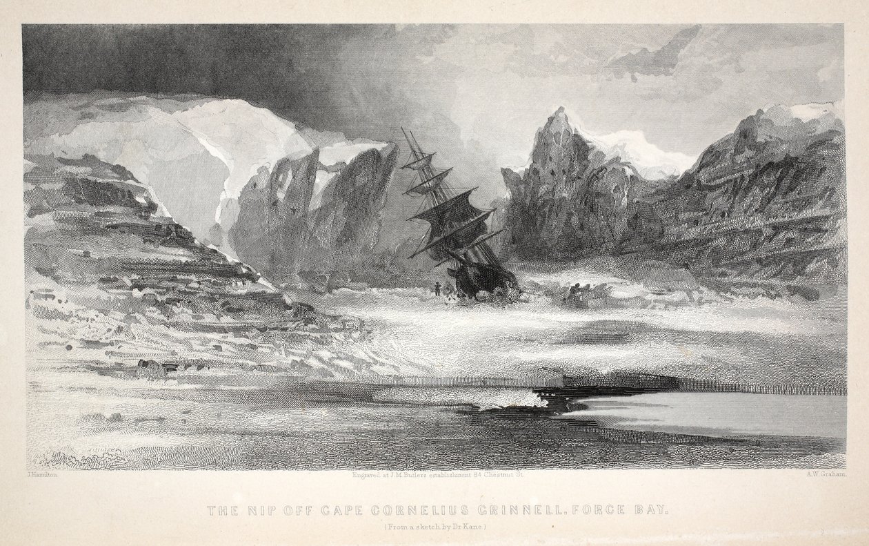 Die Nip vor Kap Cornelius Grinnell, Force Bay, Illustration aus 