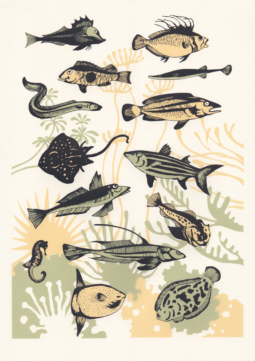 Pfirsich Seetang Fisch, 2015 von Eliza Southwood