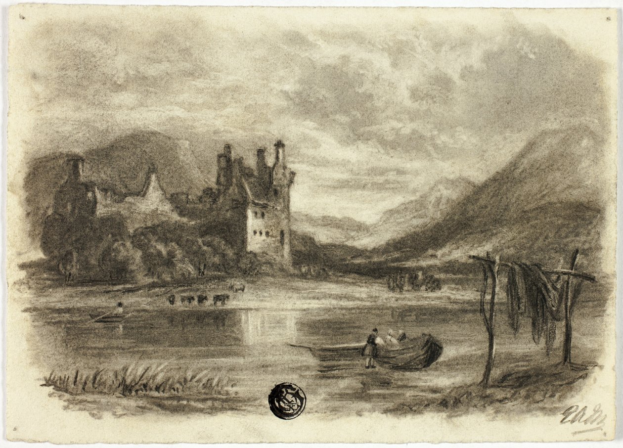 Fischer, die Netze vor der Burg trocknen von Elizabeth Murray