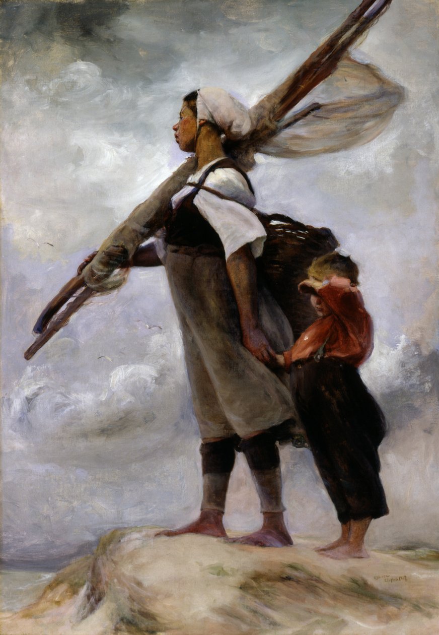 Fischermädchen von Picardie, 1889 von Elizabeth Nourse