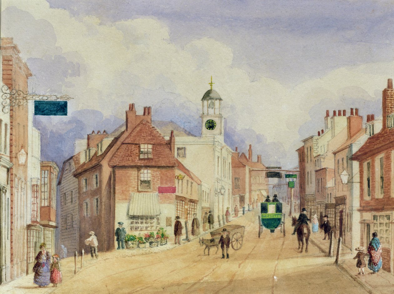 Croydon High Street, ca. 1850-55 von Ellen Keen