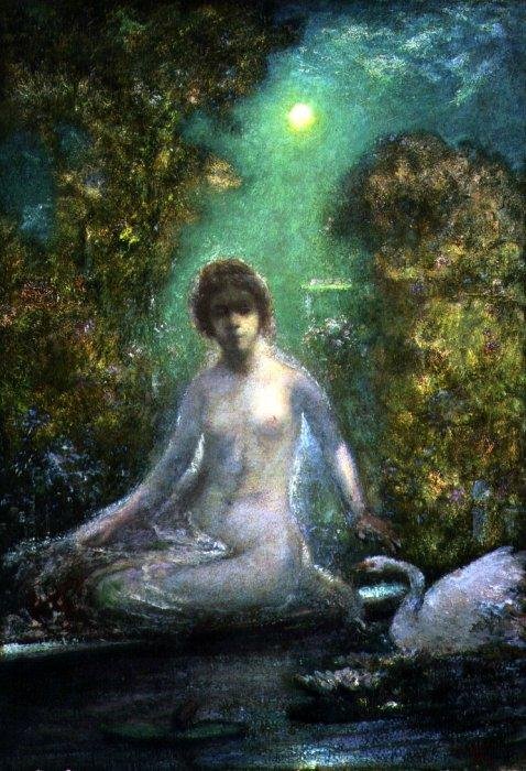Leda und der Schwan von Elliot Daingerfield