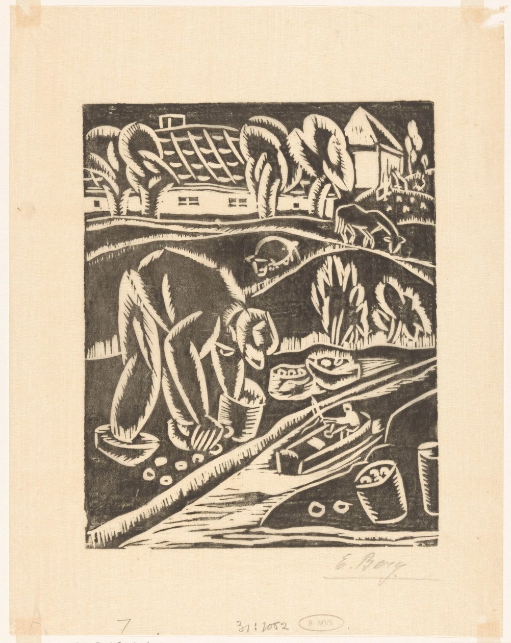 Bauernhof von Else Berg (signed by artist)