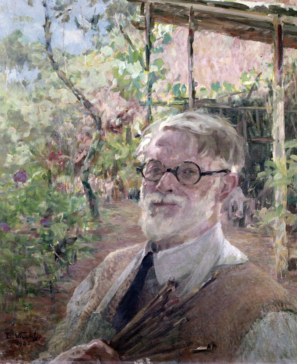 Selbstporträt (Detail) von Elysee Visconti