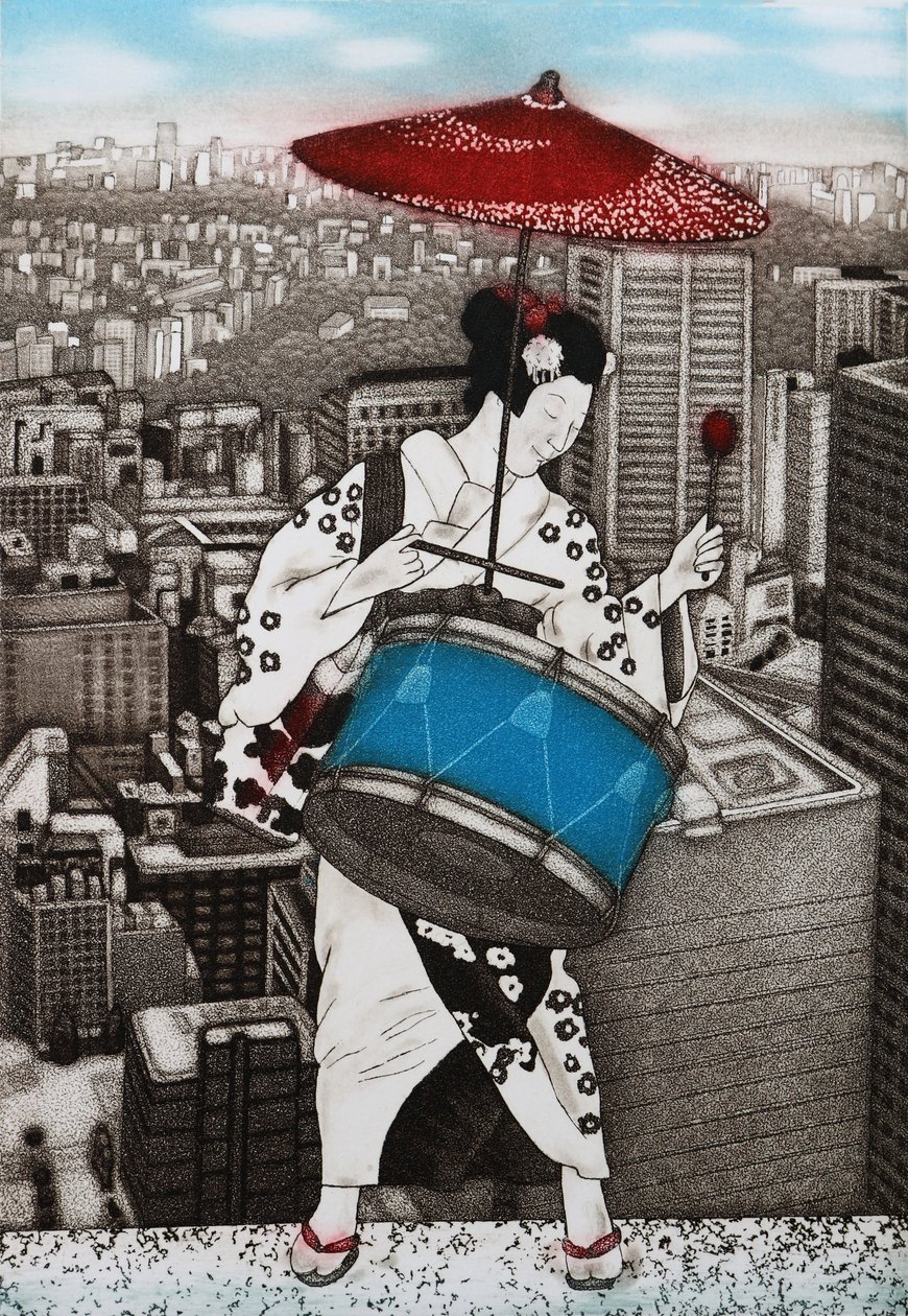 Ein Trommelmädchen, 2007 von Emiko Aida