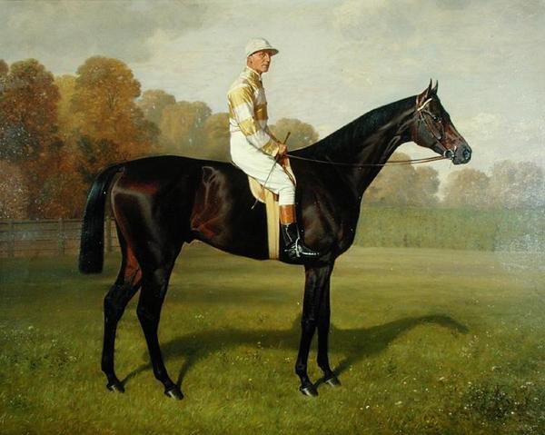 Ladas, Gewinner des Derbys 1894 (Detail) von Emil Adam