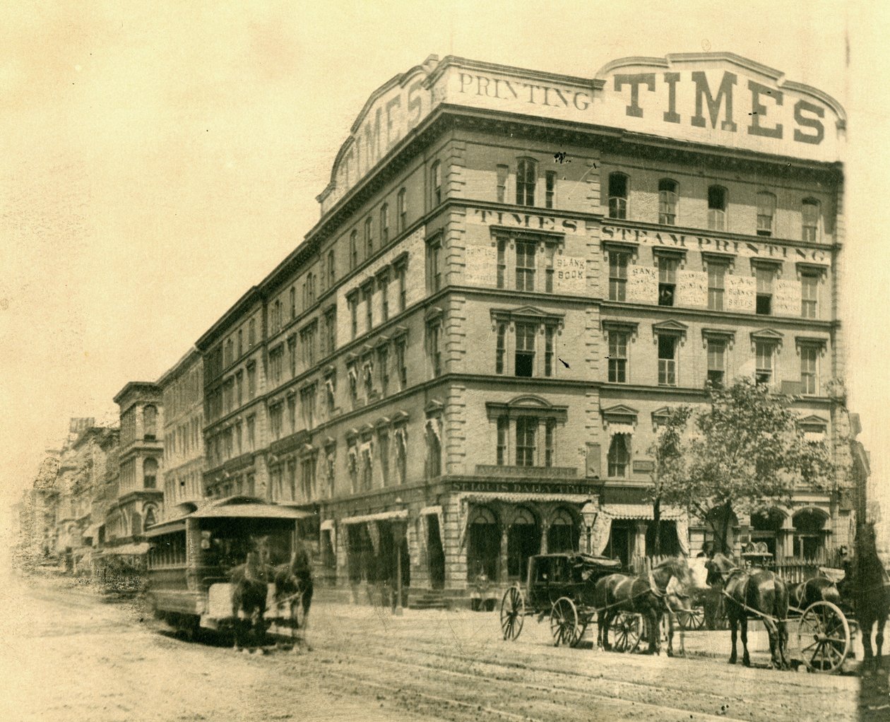 St. Louis Daily Times Gebäude an der nordöstlichen Ecke von Broadway und Chestnut Street von Emil Boehl