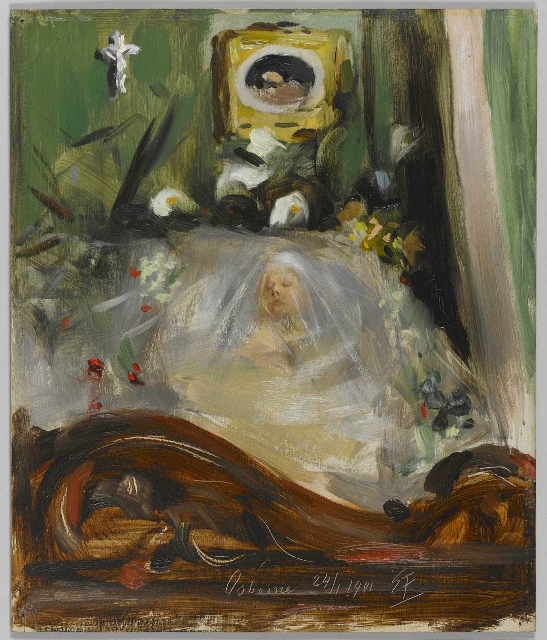 Königin Victoria auf dem Totenbett von Emil Fuchs
