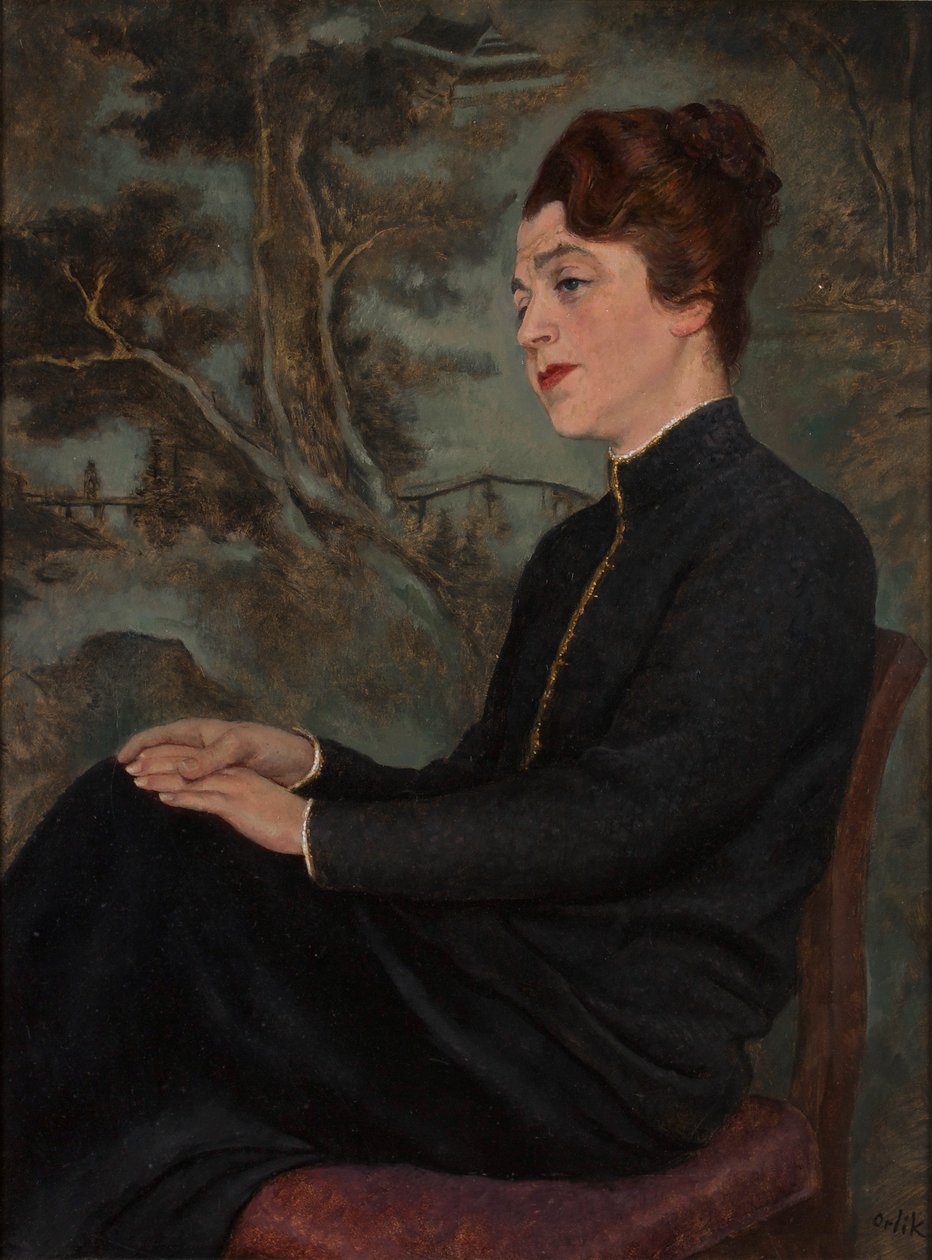 Damenporträt von Emil Orlik