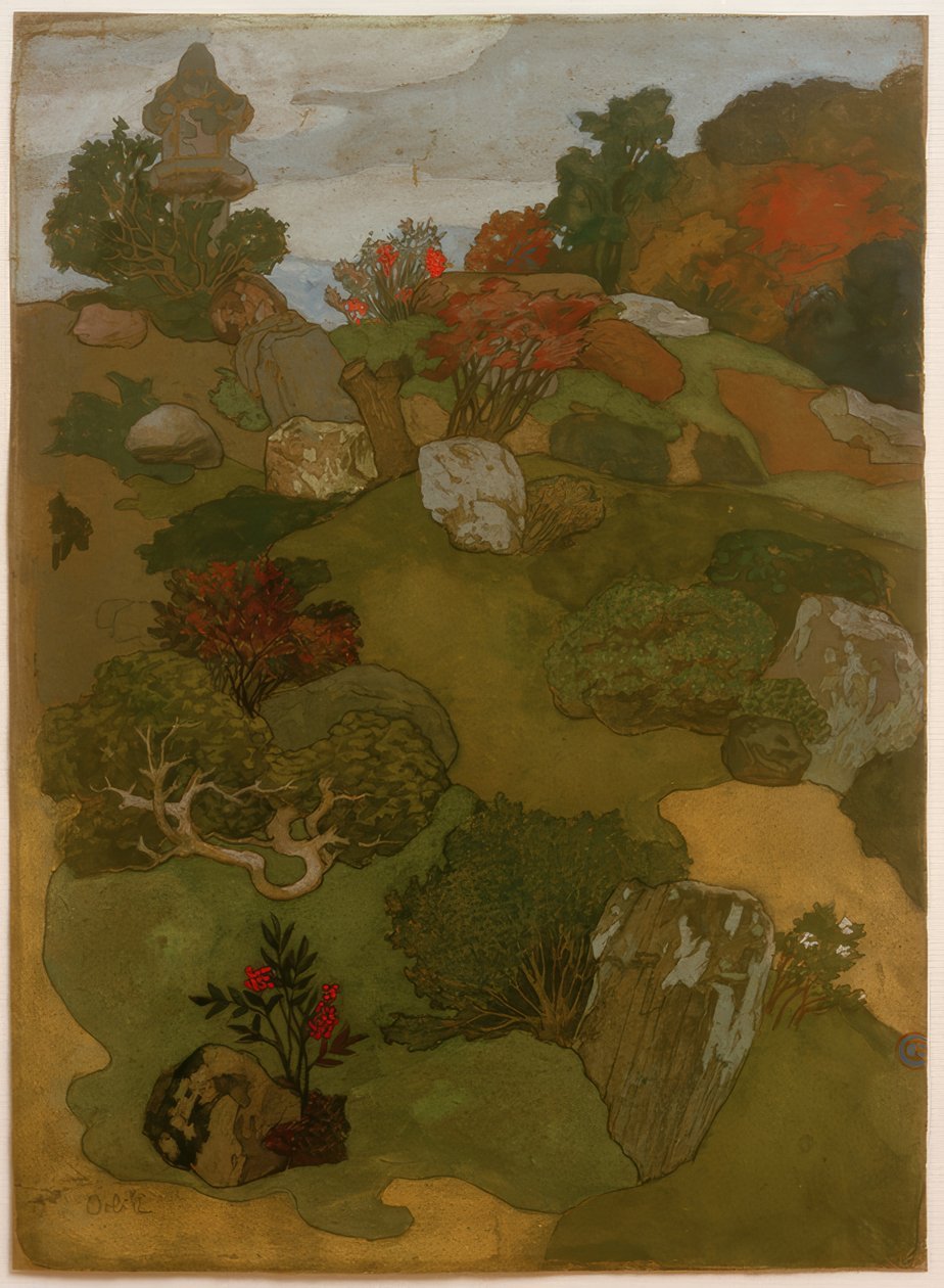 Ein alter Garten in Kyōto von Emil Orlik