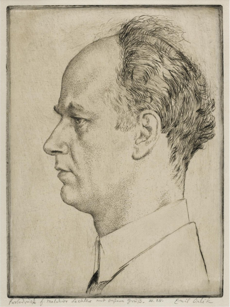 Porträt von Wilhelm Furtwängler, 1928 von Emil Orlik