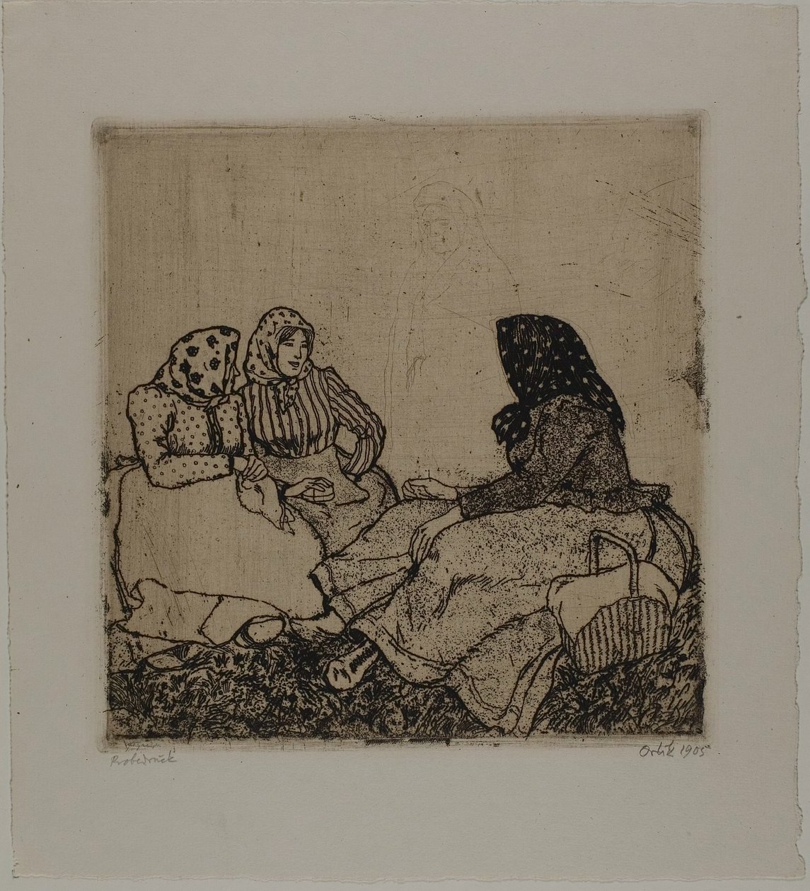 Drei Frauen von Emil Orlik