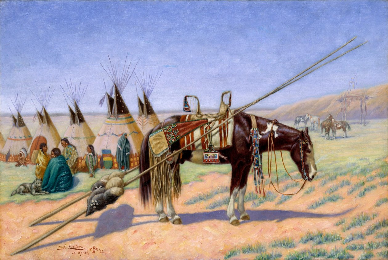 Indianer im Lager auf der 101 Ranch von Emil W. Lenders